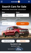 How autotrader.com looks like on a mobile device such as an iPhone.