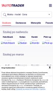 How autotrader.pl looks like on a mobile device such as an iPhone.