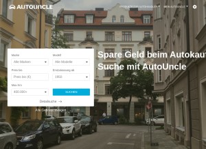How autouncle.at looks like on a tablet such as an iPad.