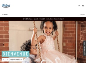 How autourdespetits.com looks like on a tablet such as an iPad.