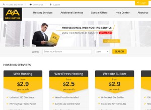 How avahost.net looks like on a tablet such as an iPad.