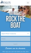 How avalonwaterways.com looks like on a mobile device such as an iPhone.