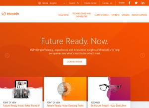 How avanade.com looks like on a tablet such as an iPad.