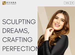 How avanaplasticsurgery.com looks like on a tablet such as an iPad.