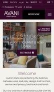 How avanihotels.com looks like on a mobile device such as an iPhone.