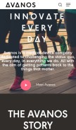 How avanos.com looks like on a mobile device such as an iPhone.
