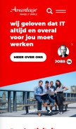 How avantage.nl looks like on a mobile device such as an iPhone.
