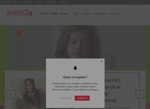 How avanti24.pl looks like on a tablet such as an iPad.