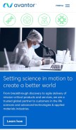 How avantorsciences.com looks like on a mobile device such as an iPhone.