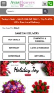 How avasflowers.net looks like on a mobile device such as an iPhone.