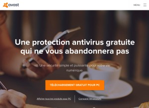 How avast.com looks like on a tablet such as an iPad.
