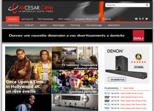 How avcesar.com looks like on a tablet such as an iPad.