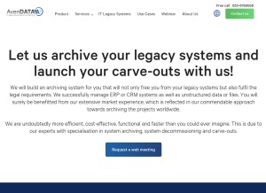 How avendata.com looks like on a tablet such as an iPad.