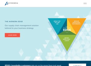 How avendra.com looks like on a tablet such as an iPad.