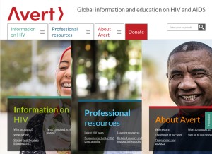How avert.org looks like on a tablet such as an iPad.