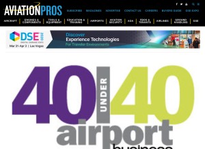 How aviationpros.com looks like on a tablet such as an iPad.