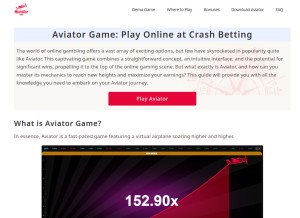 How aviatordreamliner.com looks like on a tablet such as an iPad.