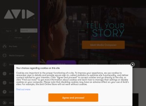 How avid.com looks like on a tablet such as an iPad.