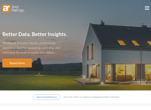 How avidratings.com looks like on a tablet such as an iPad.