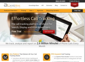 How avidtrak.com looks like on a tablet such as an iPad.