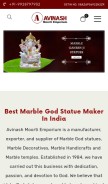 How avinashmarblemoorti.com looks like on a mobile device such as an iPhone.