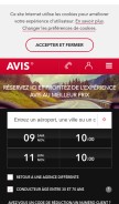 How avis.fr looks like on a mobile device such as an iPhone.