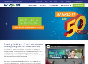 How avispl.com looks like on a tablet such as an iPad.