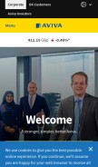 How aviva.com looks like on a mobile device such as an iPhone.