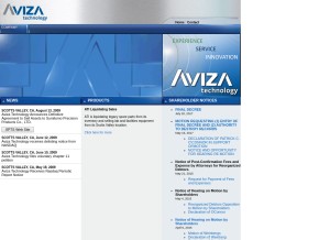 How aviza.com looks like on a tablet such as an iPad.