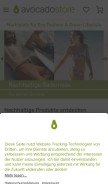 How avocadostore.de looks like on a mobile device such as an iPhone.