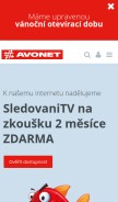 How avonet.cz looks like on a mobile device such as an iPhone.