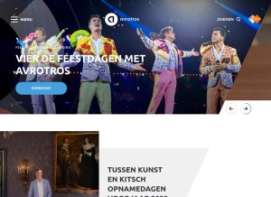 How avrotros.nl looks like on a tablet such as an iPad.
