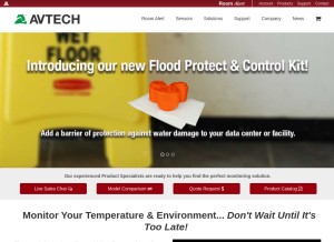 How avtech.com looks like on a tablet such as an iPad.