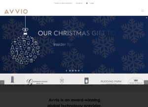 How avvio.com looks like on a tablet such as an iPad.