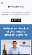 How awardwallet.com looks like on a mobile device such as an iPhone.