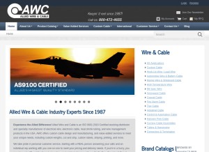 How awcwire.com looks like on a tablet such as an iPad.