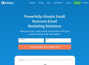How aweber.services looks like on a tablet such as an iPad.