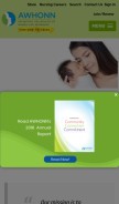 How awhonn.org looks like on a mobile device such as an iPhone.