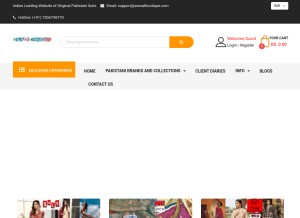 How awwalboutique.com looks like on a tablet such as an iPad.