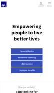How axa-equitable.com looks like on a mobile device such as an iPhone.