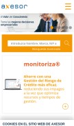 How axesor.es looks like on a mobile device such as an iPhone.