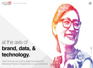 How axis41.com looks like on a tablet such as an iPad.