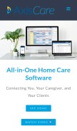 How axiscare.com looks like on a mobile device such as an iPhone.