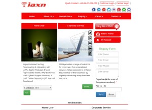 How axntechnologies.in looks like on a tablet such as an iPad.