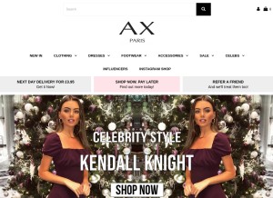 How axparis.com looks like on a tablet such as an iPad.