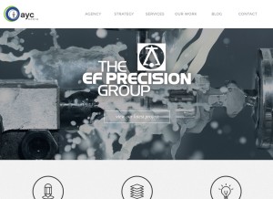 How aycmedia.com looks like on a tablet such as an iPad.