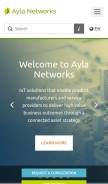 How aylanetworks.com looks like on a mobile device such as an iPhone.