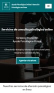 How ayudapsicologica.co looks like on a mobile device such as an iPhone.