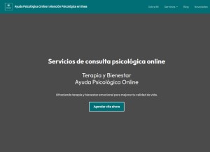 How ayudapsicologica.co looks like on a tablet such as an iPad.