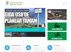 How ayvalikogsd.org looks like on a tablet such as an iPad.